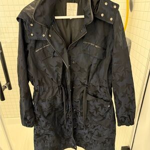 Avec Les Filles Blue/Black Rain Coat